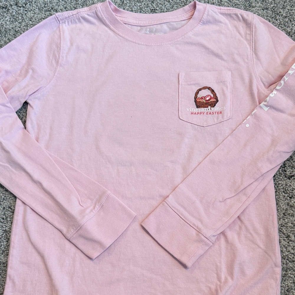 Easter!! Vineyard Vines Kids Pink Long Sleeve Tee